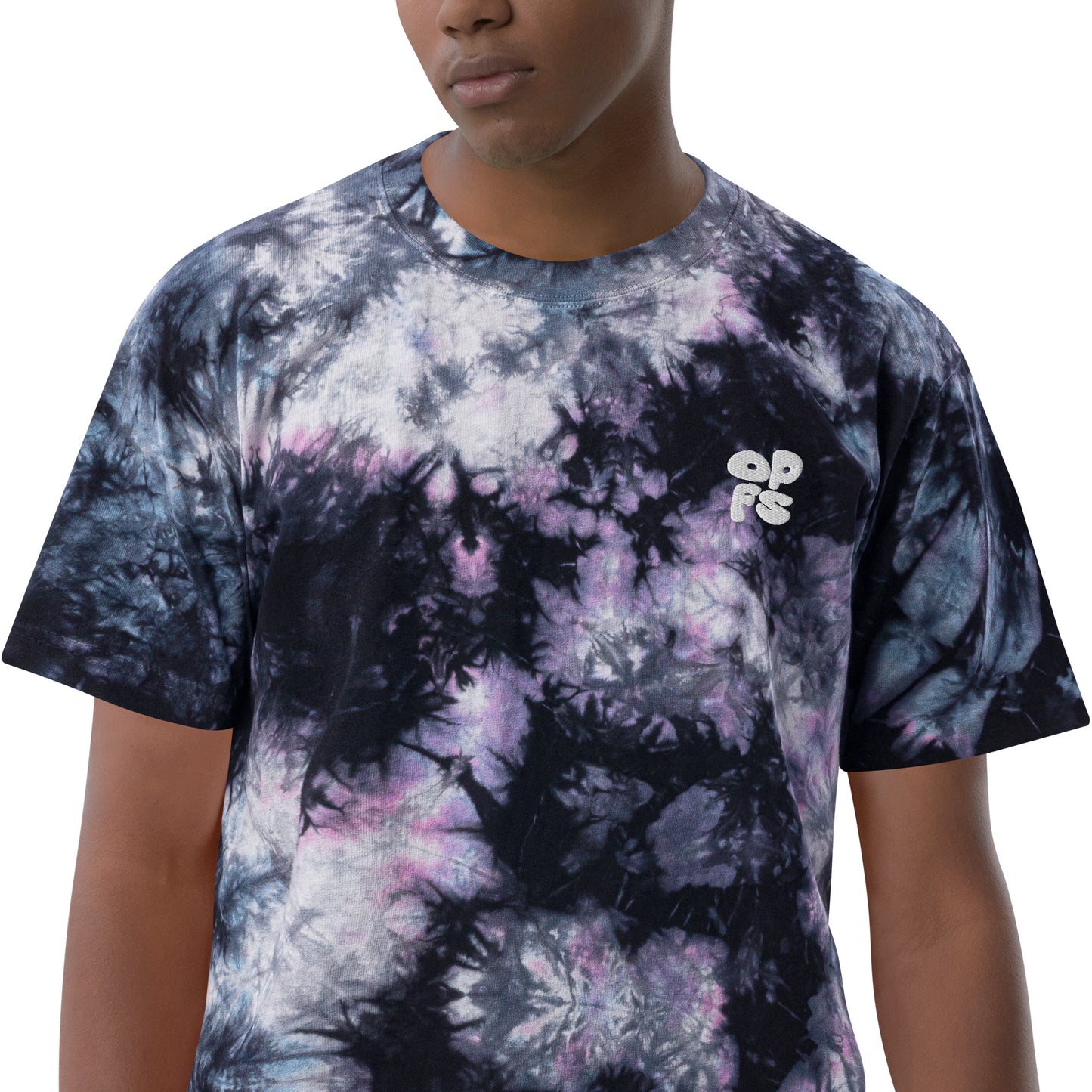 OPFS Oversized Tie-Dye Embroidered Tee