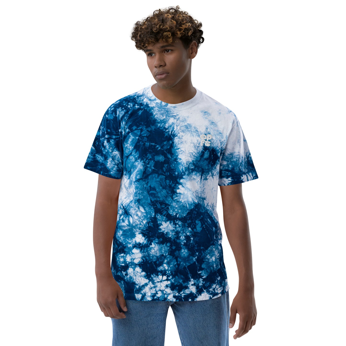 OPFS Oversized Tie-Dye Embroidered Tee