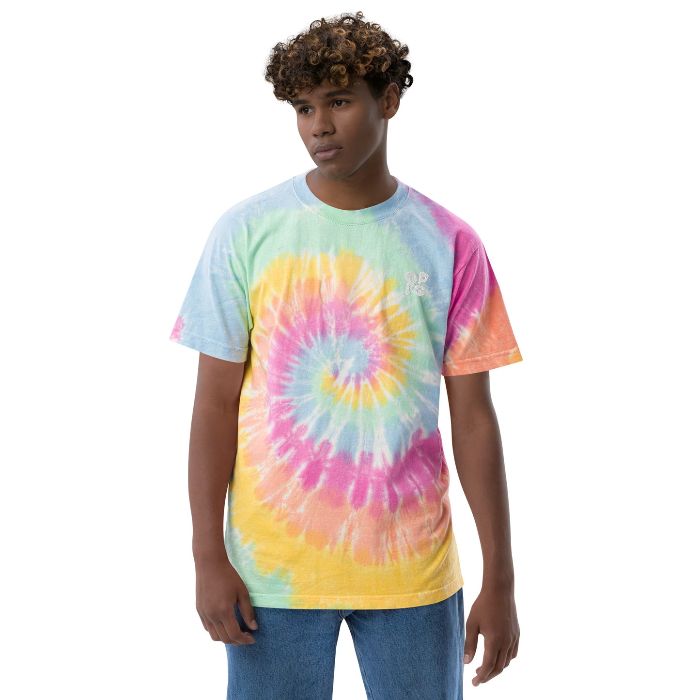OPFS Oversized Tie-Dye Embroidered Tee