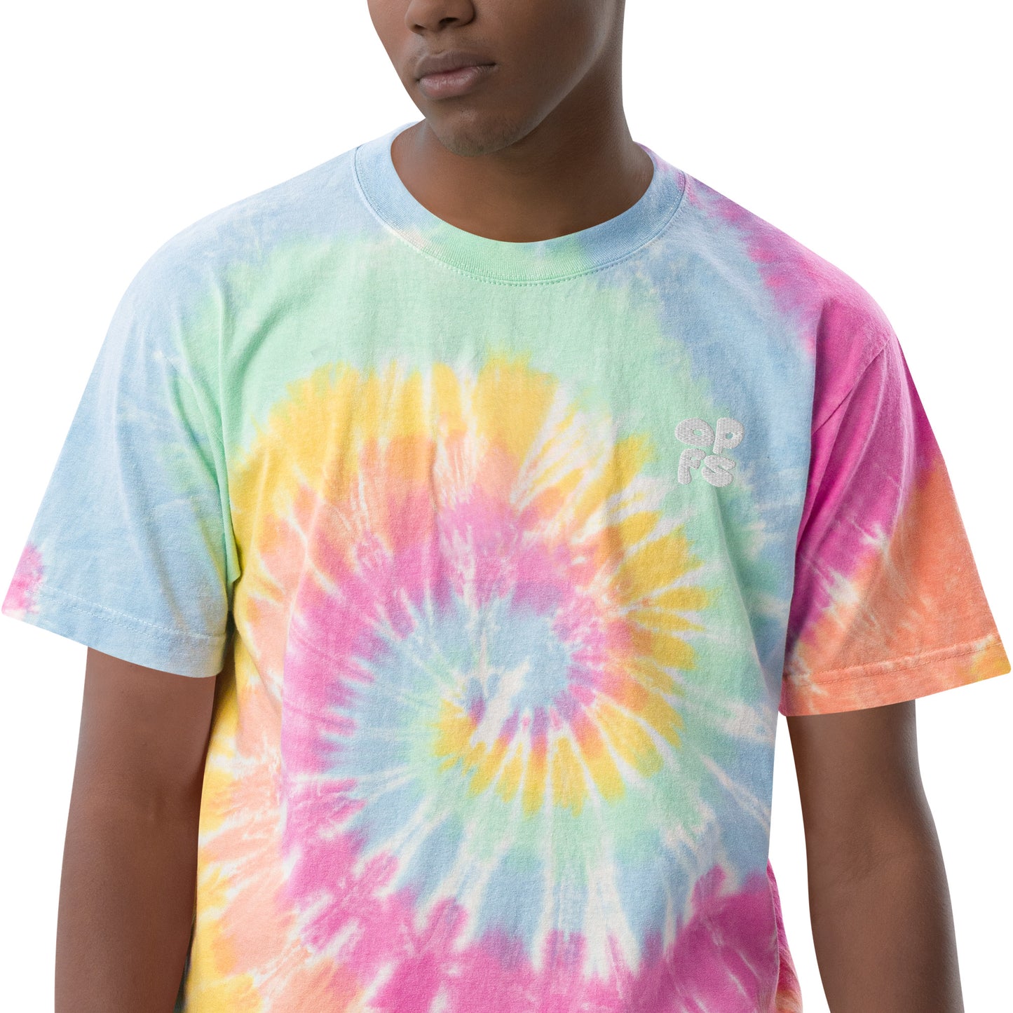 OPFS Oversized Tie-Dye Embroidered Tee